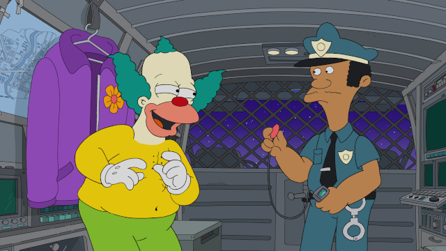 Click to watch 'Clown V. Board of Education...' (popup) The Simpsons